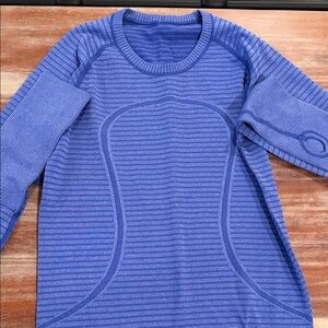 lululemon athletica Blue Striped Top